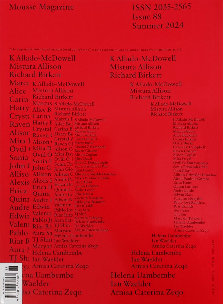 "Secondary" Mousse magazine (été 2024)